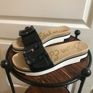Sam Edelman - Slide Sandals Ariane, Black Leather - Wms size 6